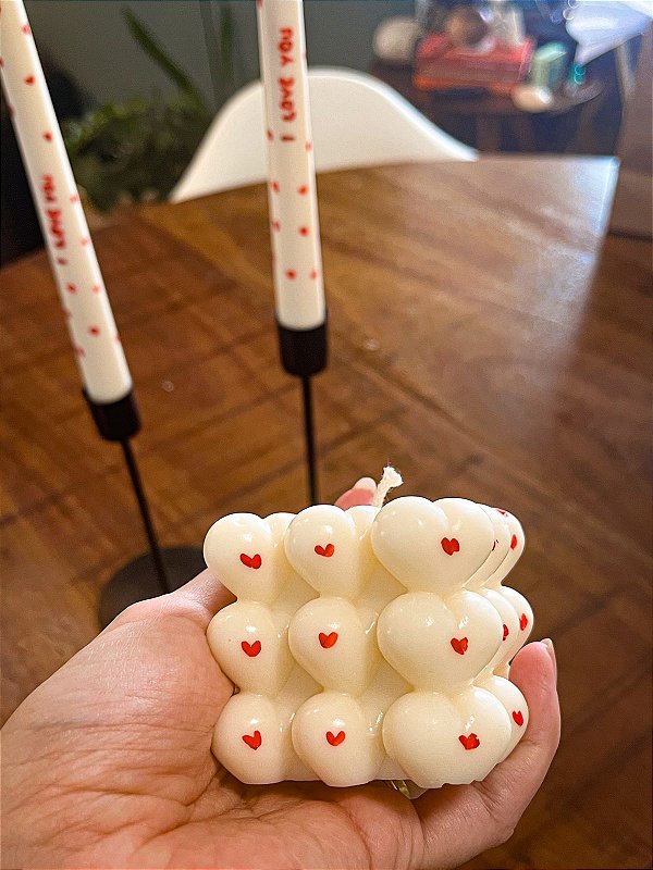 Vela Bubble Coração - Dia dos namorados