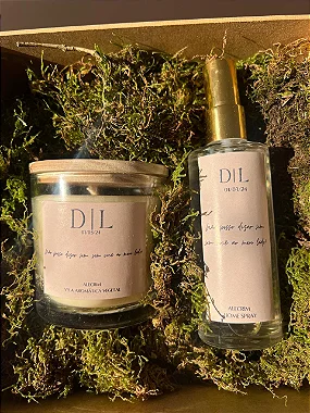 Kit 5 unidades - Presente Vela Aromática + Home Spray - Personalizado