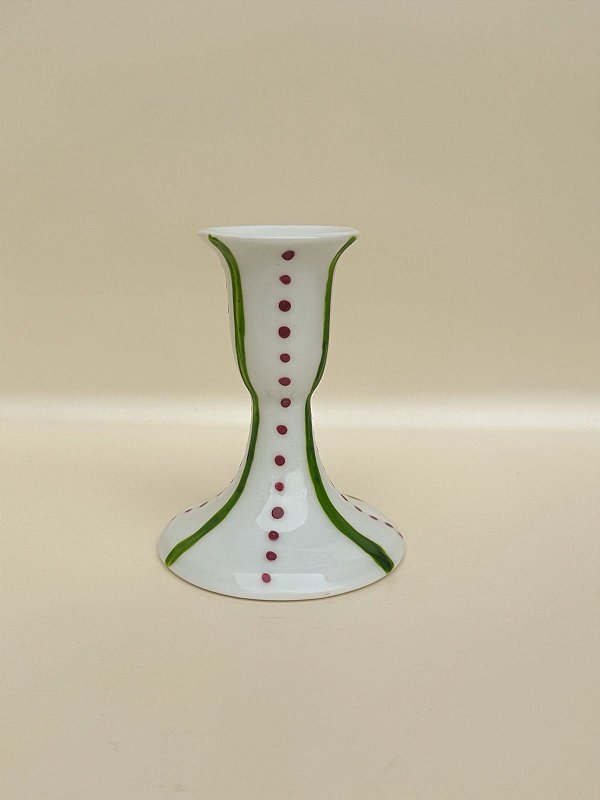 Castiçal Porcelana Pintado à mão