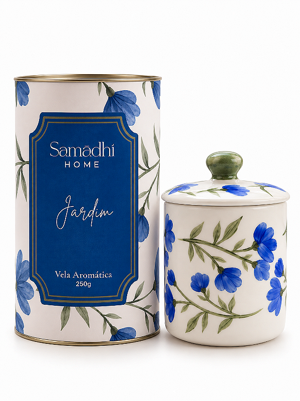 Vela Aromática na Porcelana - Jardim
