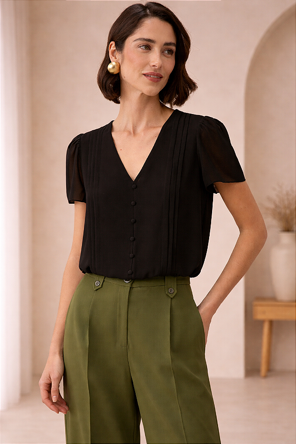 Blusa Elaine Preto