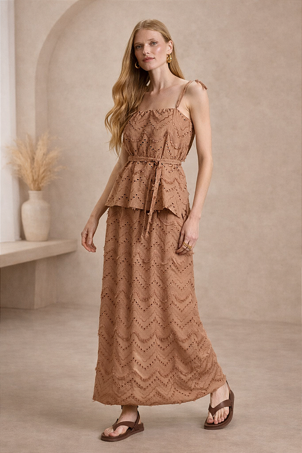 Blusa Alça Marrom PP