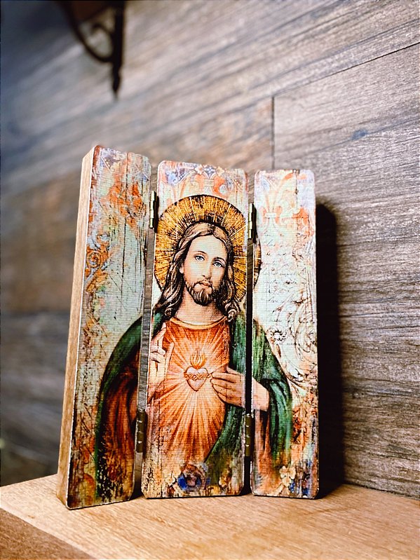 Tríptico Sagrado Coração de Jesus
