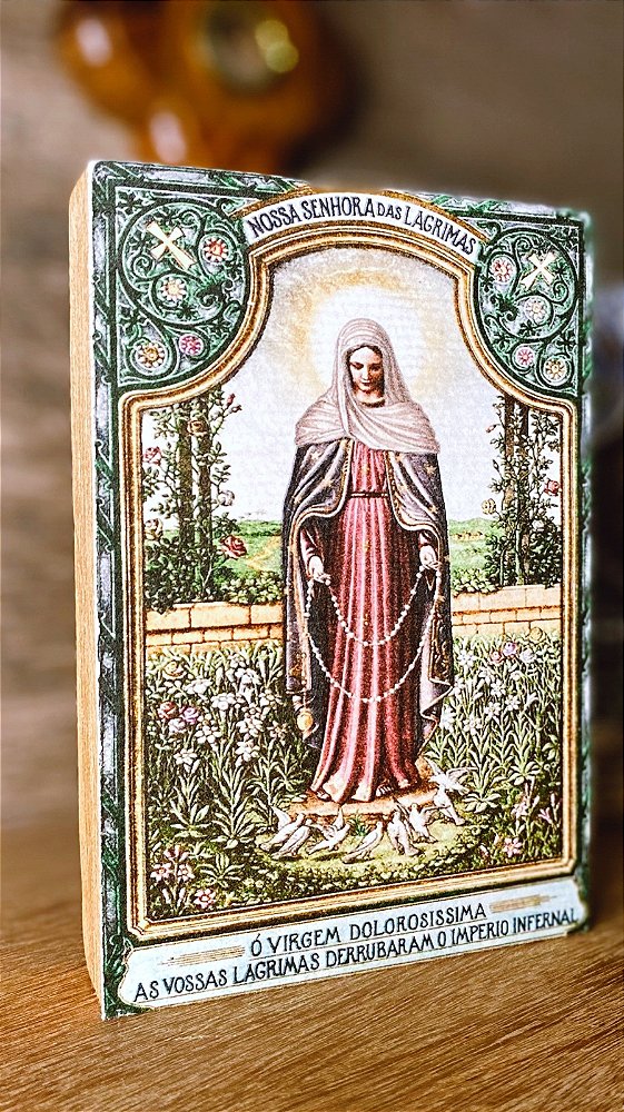 Mini ícone de Nossa Senhora das Lágrimas