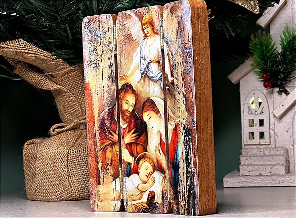 Tríptico Presépio Sagrada Família