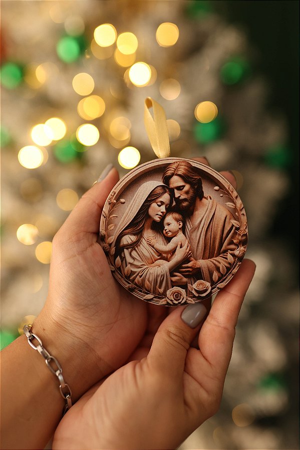 Pingente Natalino - Sagrada Família 1