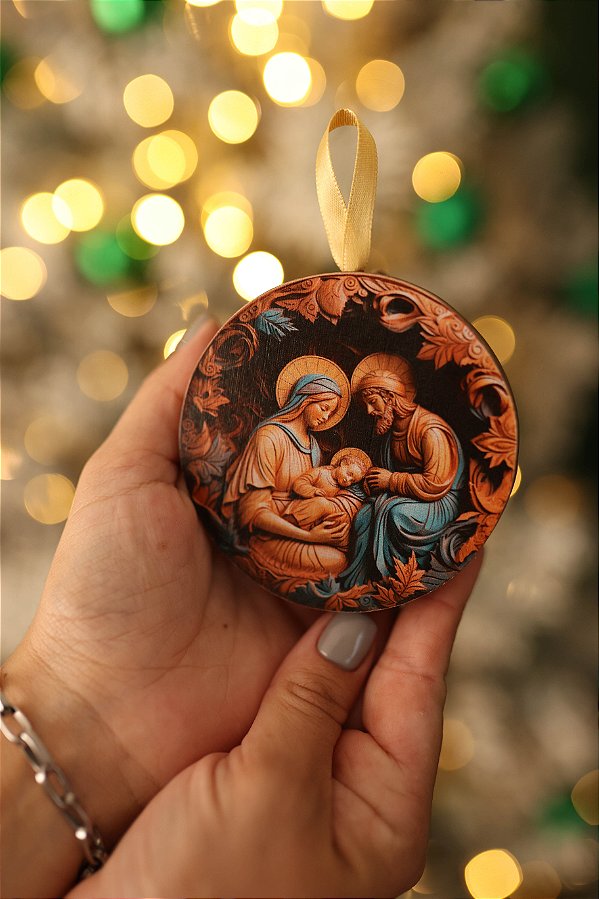 Pingente Natalino - Sagrada Família 2