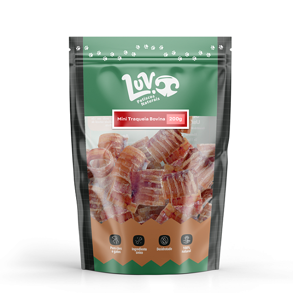 Mini Traqueia Bovina 200g - Luv