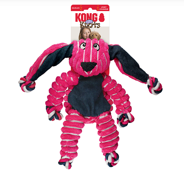 Pelúcia Kong Floppy Knots Coelho Médio/Grande