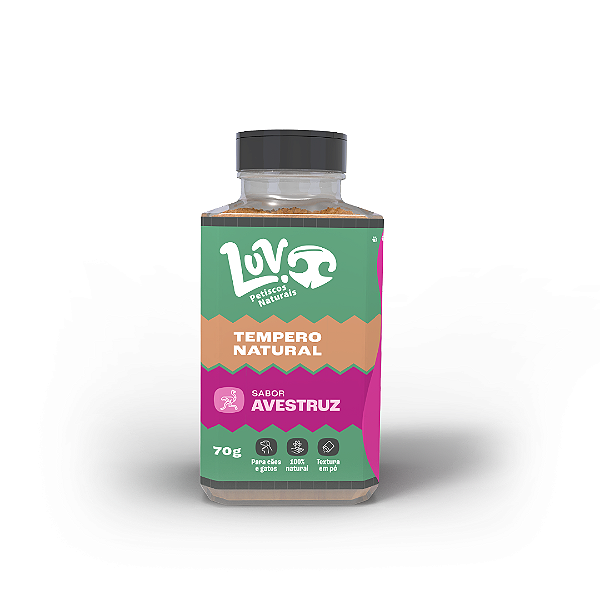 Saborizante Natural de Avestruz 70g - Luv