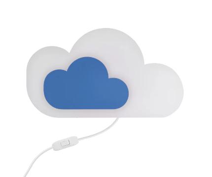 ARANDELA NUVEM C/ CABO PP 1XG9 AZUL BLUMENAU