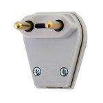 PLUGUE 2P 10A 4MM C/ PRENSA CABO CZ PEZZI