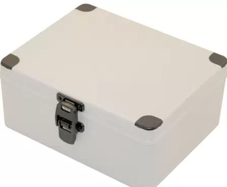 QUADRO MULTIPLAST 250X200X100 OP/DF C/ DOBRADICA E FECHADURA SCHUHMACHER