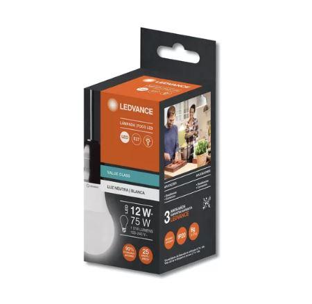 LAMPADA LED BULBO 12W 4000K  E27 1018LM  LEDVANCE