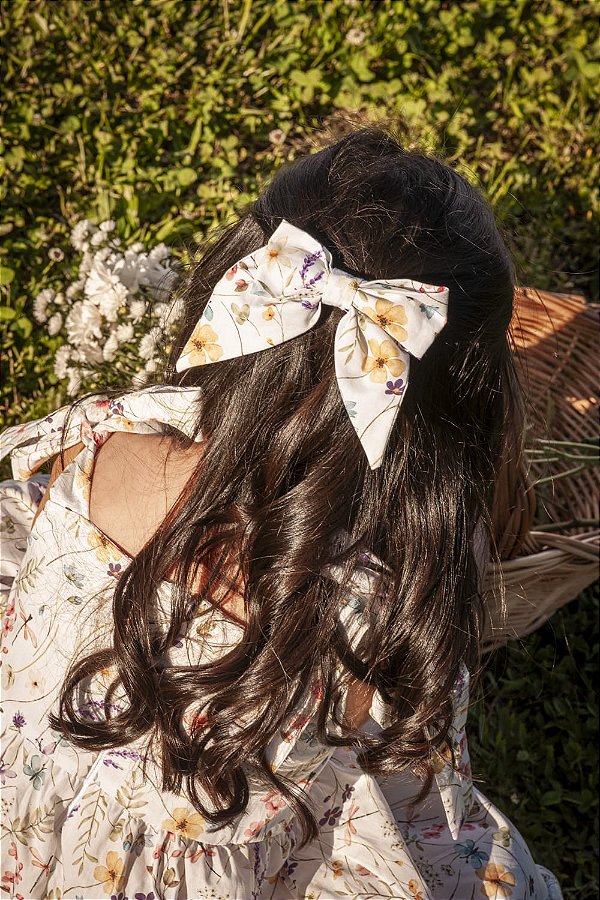 Laço Para Cabelo Borboleta em Tricoline