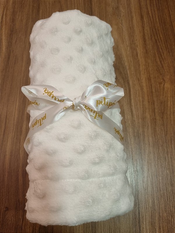 Cobertor em fleece pipoquinha e algodão egípcio