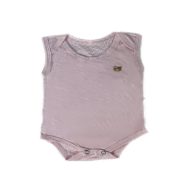 Body de Bebê Regata rosa bebê Liso