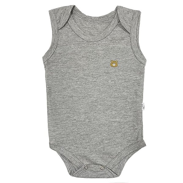 Body de Bebê Regata Mescla Liso