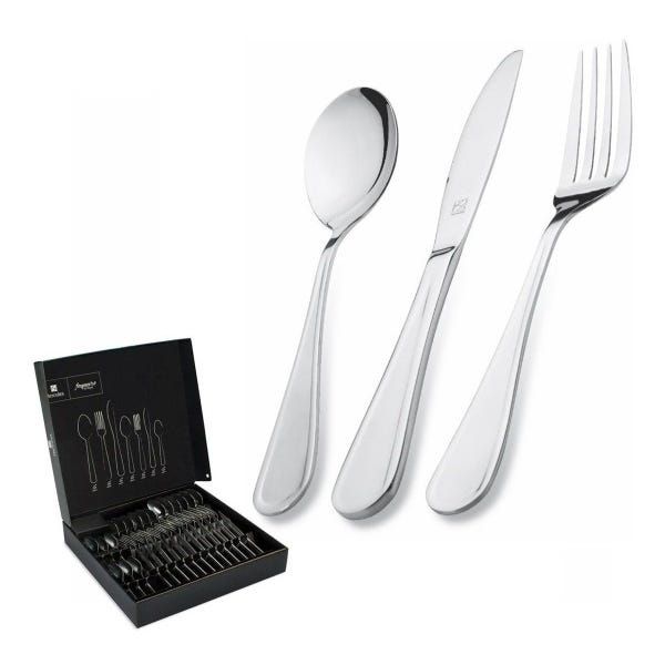 Faqueiro Hercules Inox Piamonte 42 Peças Com Estojo Gift Box