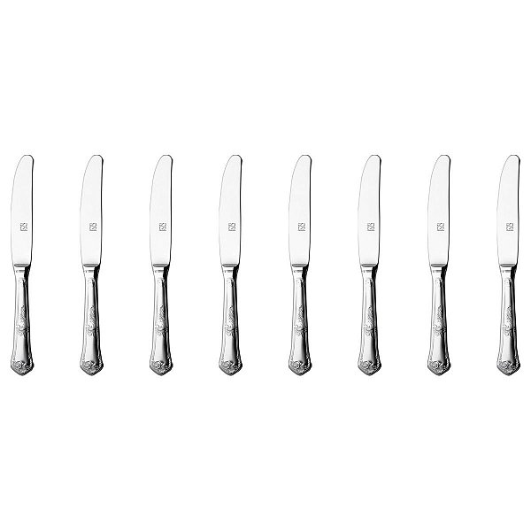 Kit 8 Facas de Sobremesa Hercules Classique Aço Inox 493-006P