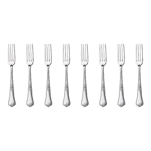 Kit 8 Garfos de Sobremesa Hercules Classique Aço Inox 493-005P