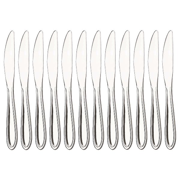 Kit 12 Facas de Mesa Hercules Monterrey Aço Inox 1340-003