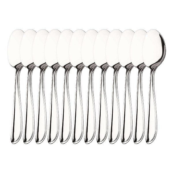 Kit 12 Colheres de Mesa Hercules Monterrey Aço Inox 1340-001