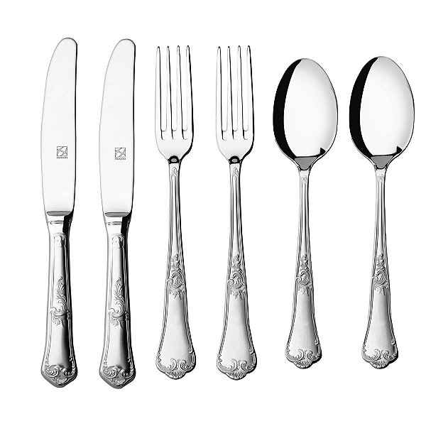 Kit Talheres Hercules Classique Aço inox 6 peças