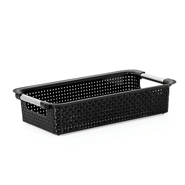 Cesto Organizador em Rattan Preto 02