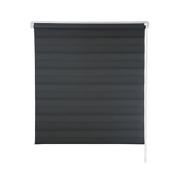 Persiana Zebra Rolo Dupla 160X160 Preta