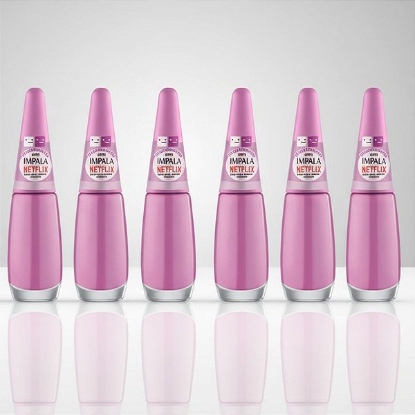 Kit 6 Esmaltes Impala Cremoso Netflix Maratonando Ama um K-drama