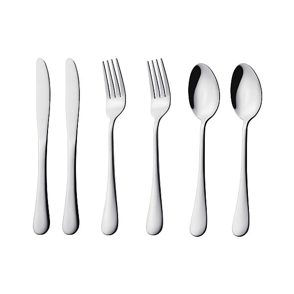 Kit Talheres Hercules Olimpia Aço inox 6 peças