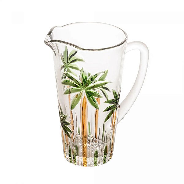 Jarra Palm Tree Handpaint Wolff 1,5L Cristal Ecológico