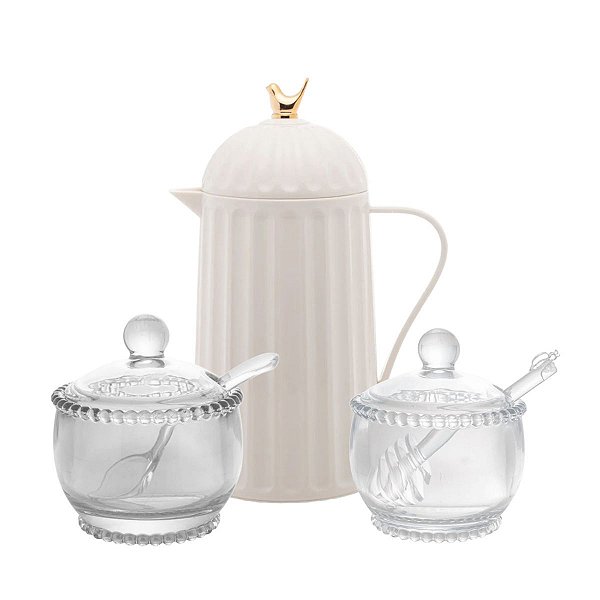 Kit Café da Manhã Elegante Wolff Bird Pearl