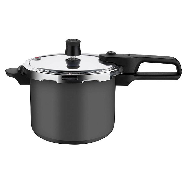 Panela de Pressão Rochedo Segura 4,5L Fechamento Externo Grafite