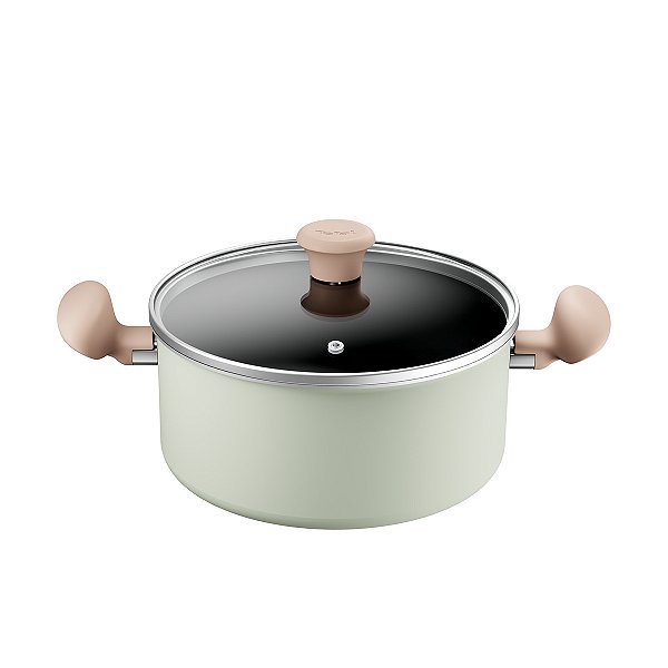 Caçarola Tefal  Revestimento Titanium So Matcha Indução 24cm Verde