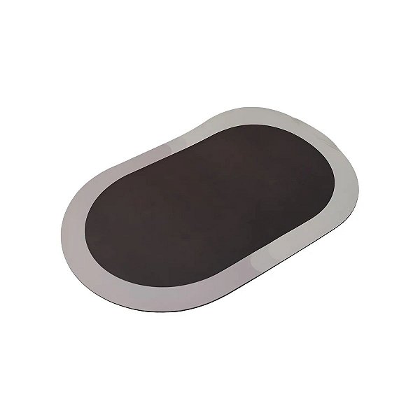 Tapete de Banheiro Oikos Antiderrapante Seca Rápido Oval