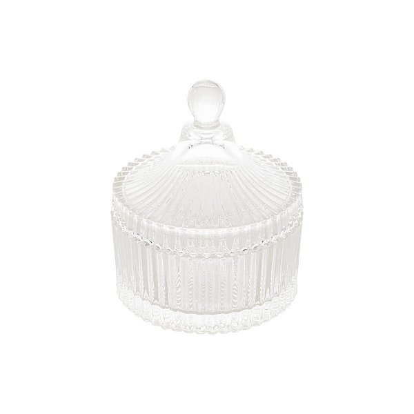 Potiche de Cristal Lyor com Tampa Carrossel 6,5cm x 9cm