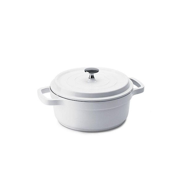 Caçarola Hércules Revestimento Ceramico Indução Branca 1,3L 16X8CM