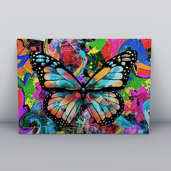 Quadro Canvas Borboleta Colorida