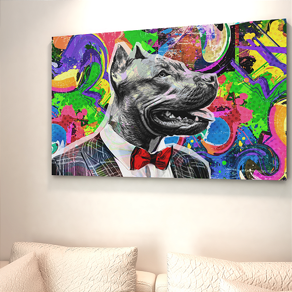 Quadro Canvas Pitbull de Terno Color