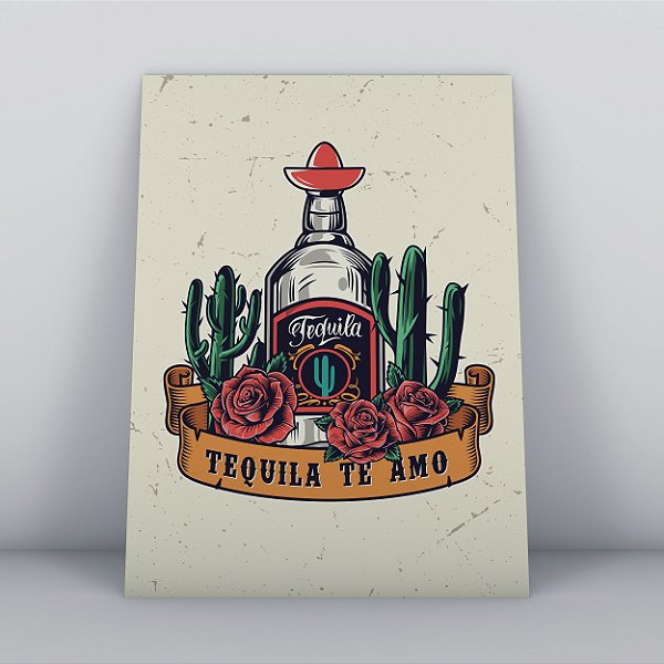 Quadro Canvas Love Tequila