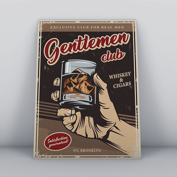 Quadro Canvas Gentlemen Club