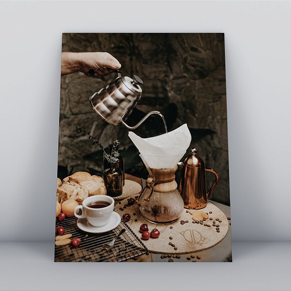 Quadro Canvas  Preparando Café