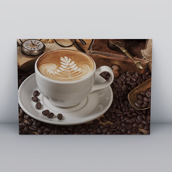 Quadro Canvas Café na xicará
