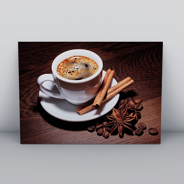 Quadro Canvas Café com canela