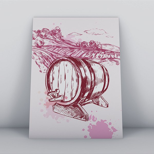 Quadro Canvas Barril de vinho