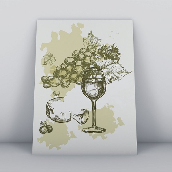 Quadro Canvas Decorativo de Vinho