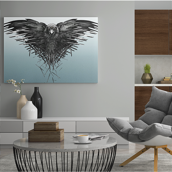 Quadro Canvas Corvo de três olhos