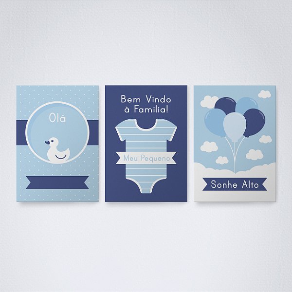 Trio Quadro Canvas Bem Vindo